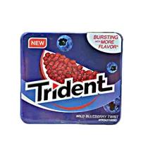 آدامس جعبه فلزی بلوبری و انار تریدنت Trident مدل Wild Blueberry