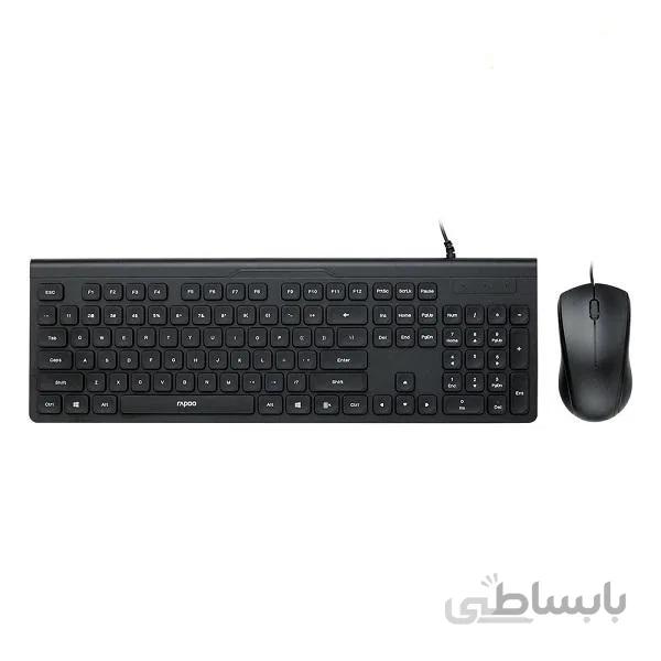 صفحه کلید و ماوس باسیم رپو مدل NX2100 با حروف فارسی ا Rapoo NX2100 Combo Set Keyboard and Mouse