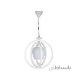 چراغ آویز چشمه نور ۱ شعله کد G512/1H-WT سفید