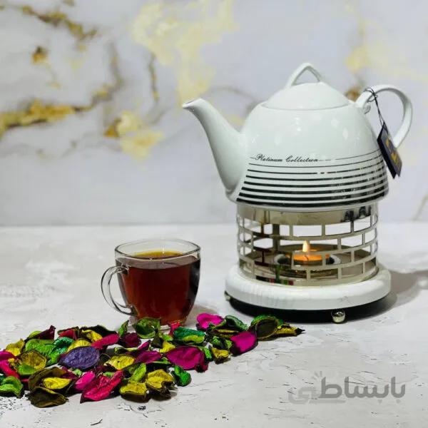 قوری وارمردار چینی شکس مدل هرمی کد1320
