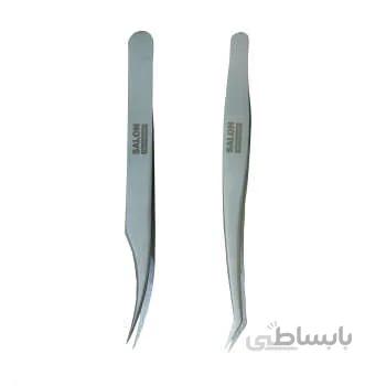 انبر اکستنشن مژه سالن مدل S-02 مجموعه 2 عددی