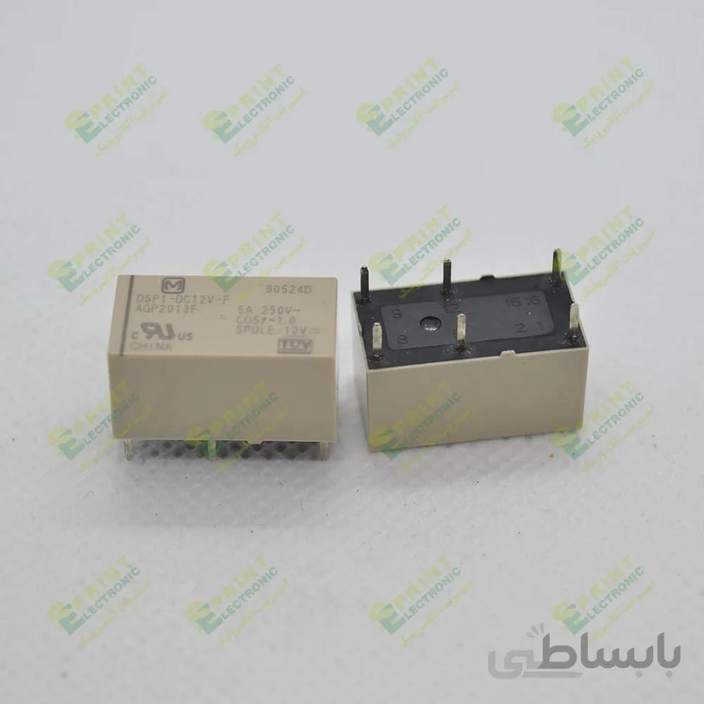 رله 12 ولت مخابراتی 6 پایه 5 آمپر NAIS DSP1-DC12