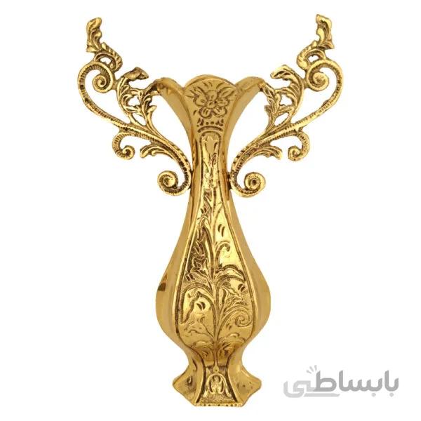 گلدان رومیزی برنزی طرح شش ظلعی سایز بزرگ کد ۵۶۰