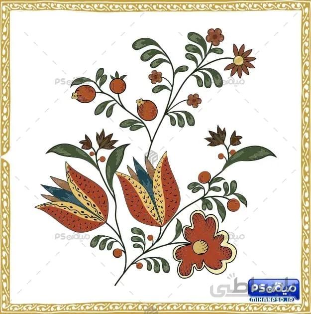دانلود وکتور گل اسلیمی