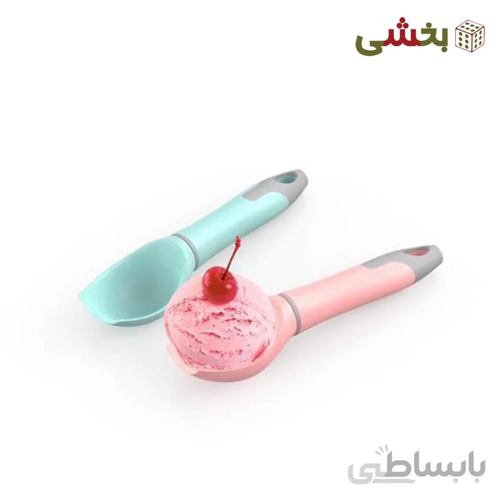 قاشق اسکوپ بستنی و میوه او استایل