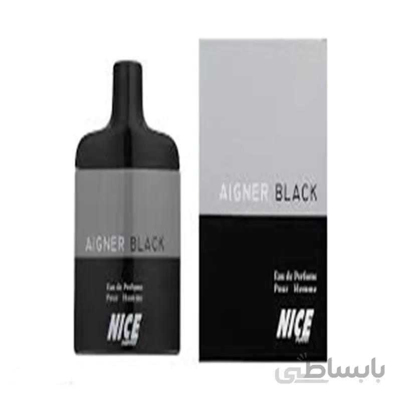 ادکلن مردانه nice نایس 85 میل مدل aigner black ایجنر بلک