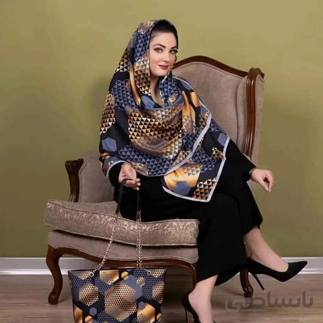 ست کیف و روسری طرح کندویی