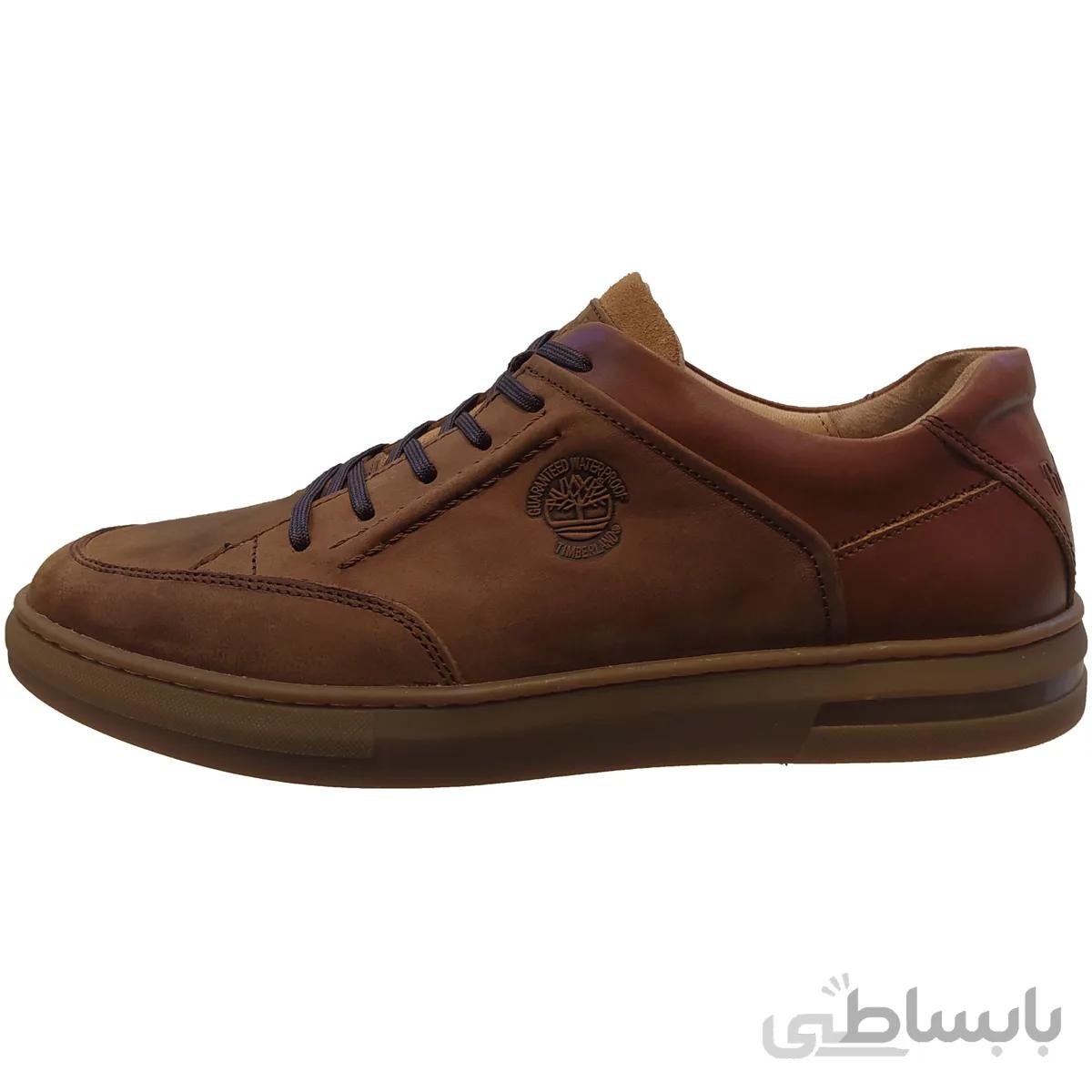 کفش روزمره مردانه مدل چرمی کفه تخت تیمبرلند timberland 3 40
