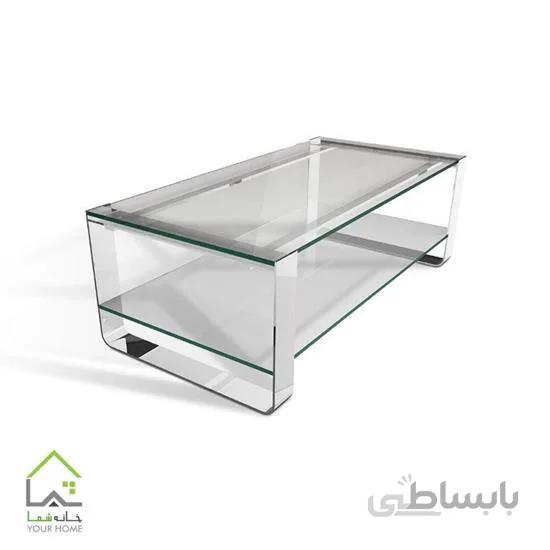 میز جلو مبلی استیل بریل دو طبقه
