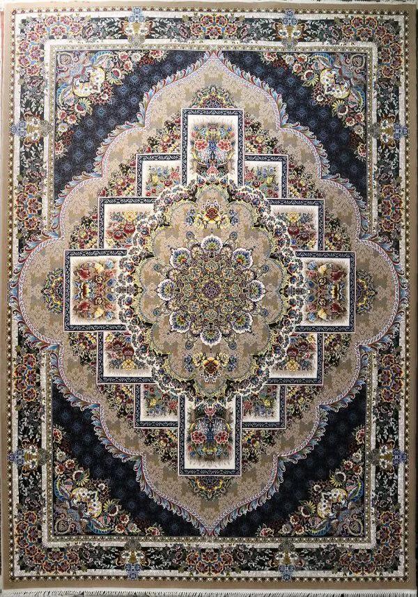 فرش کاشان 700شانه نقشه ناردون نسکافه ای