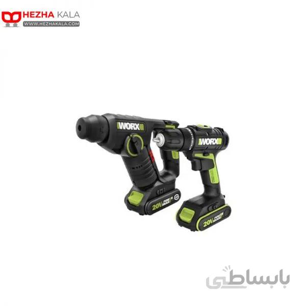 چکش چرخشی بی سیم ۲۰ولت ۱۸ میلی متری Worx WU380.4 ا Worx WU380.4 20