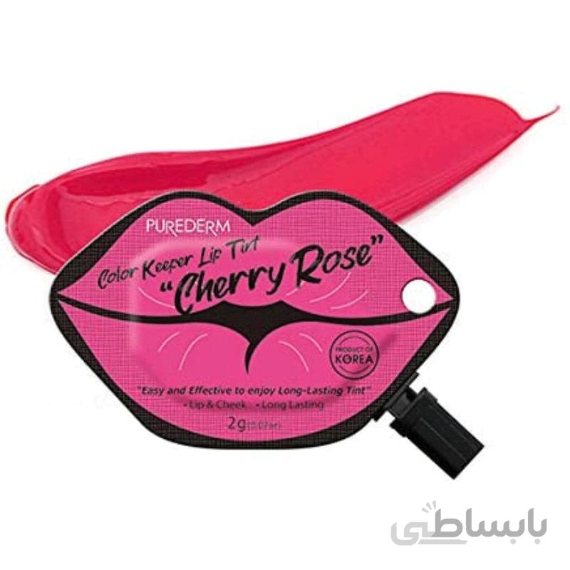 تینت لب بادوام پیور درم رنگ رز PUREDERM Color Keeper Lip Tint