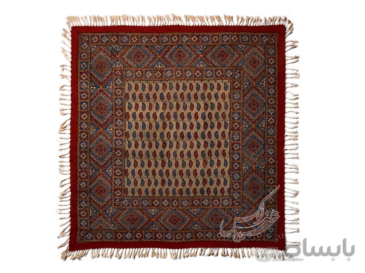 سفره قلمکار رومیزی 100*100 سانتی طرح سالار