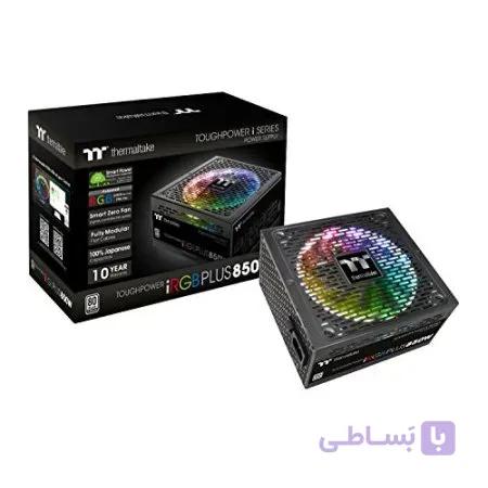 Thermaltake Toughpower iRGB Plus 850W 80 Platinum Digital RGB LED Smart Zero Fan SLI / Crossfire Ready ATX12V v2.4 / SSI EPS v2.92 منبع تغذیه 10 YR گارانتی PS-TPI-0850F2FDPU-1