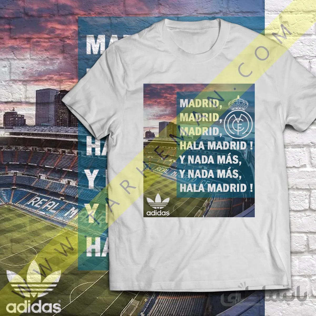 تیشرت هواداری رئال مادرید با نمای زیبای سانتیاگو برنابئو-Real Madrid-Hala Madrid