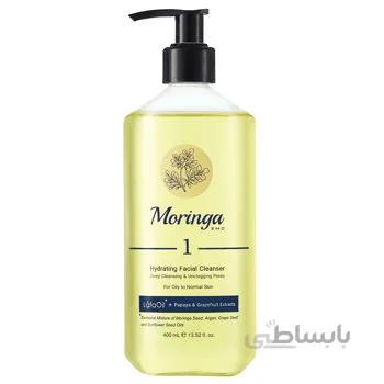 ژل شستشو و آبرسان صورت شماره 1حجم 400میل مورینگا ا Moringa Hydrating Facial Cleanser No 1 Deep Cleansing And Unclogging Pores For Oily To Normal Skin With Láfaoil And Papaya And Grapefruit Extracts 400ml 3 از 5(4 نظر)