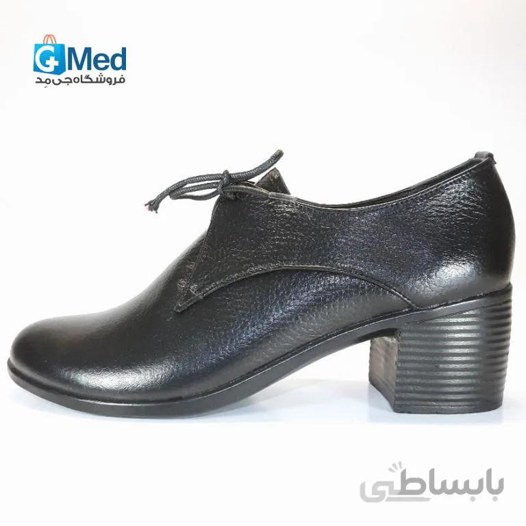 کفش چرم طبی زنانه دکتر فام کد ۱۸۰- رنگ مشکی