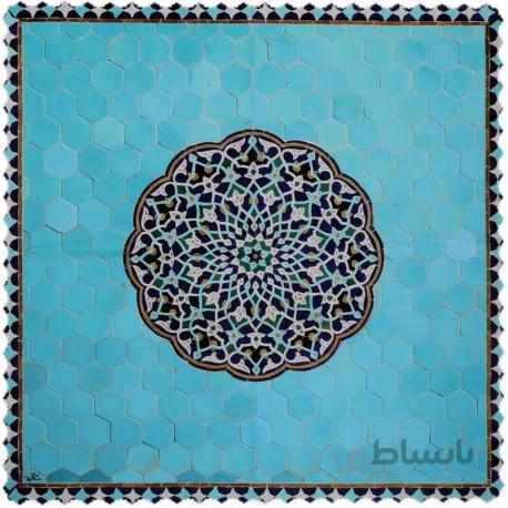 رومیزی مخمل مربع حوض نقاشی