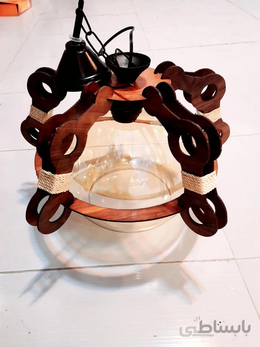 لوستر چوبی مدل 6 ا Wooden chandeliers 6