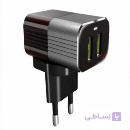 شارژر دیواری دو پورت الدنیو LDNIO Adaptive Travel Charger A2206
