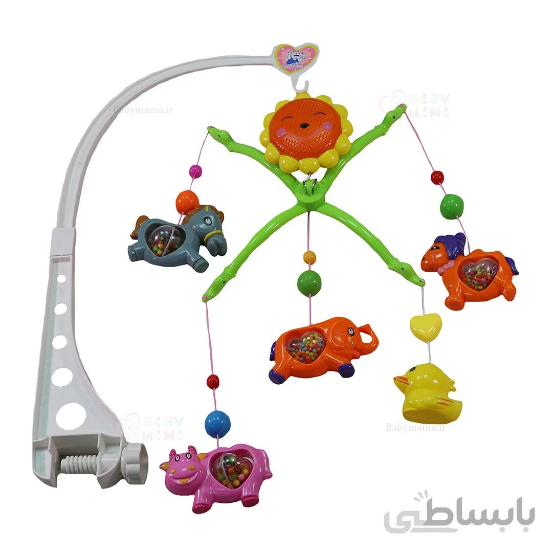 آویز تخت موزیکال حیوانات becd bell