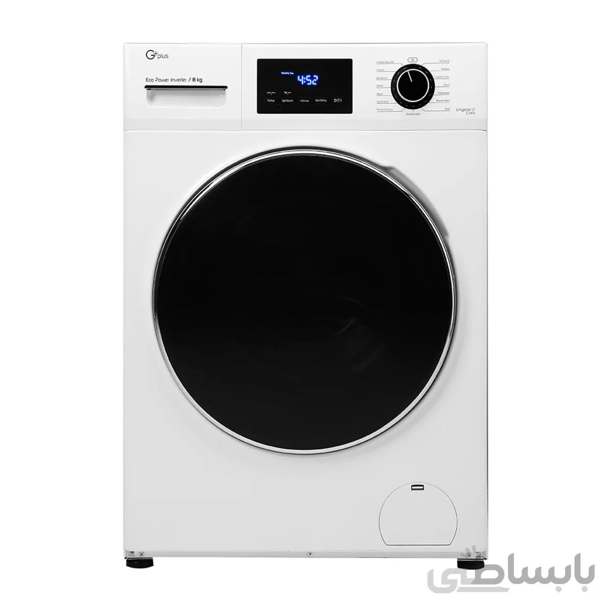 ماشین لباسشویی جی پلاس مدل GWM-K844W ظرفیت 8 کیلوگرم