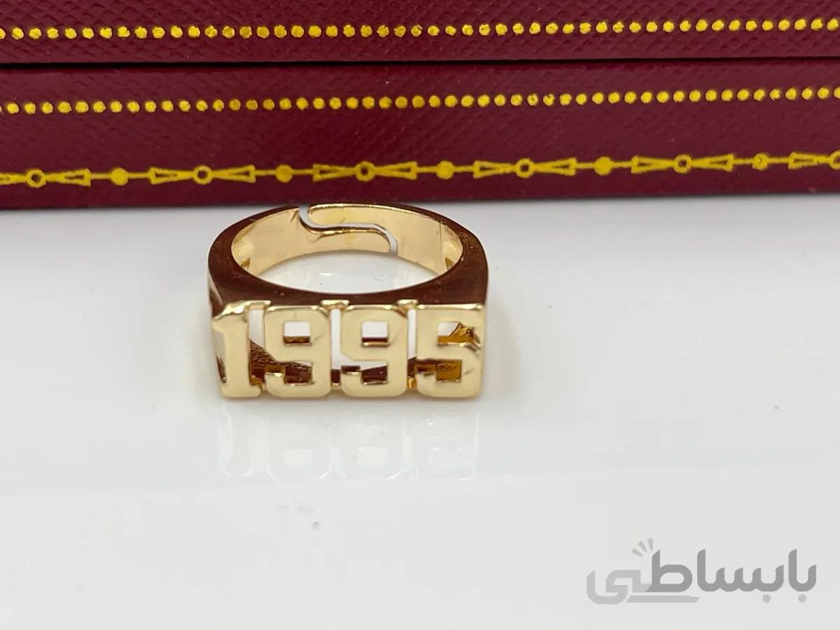 انگشتر سال میلادی رنگ طلایی