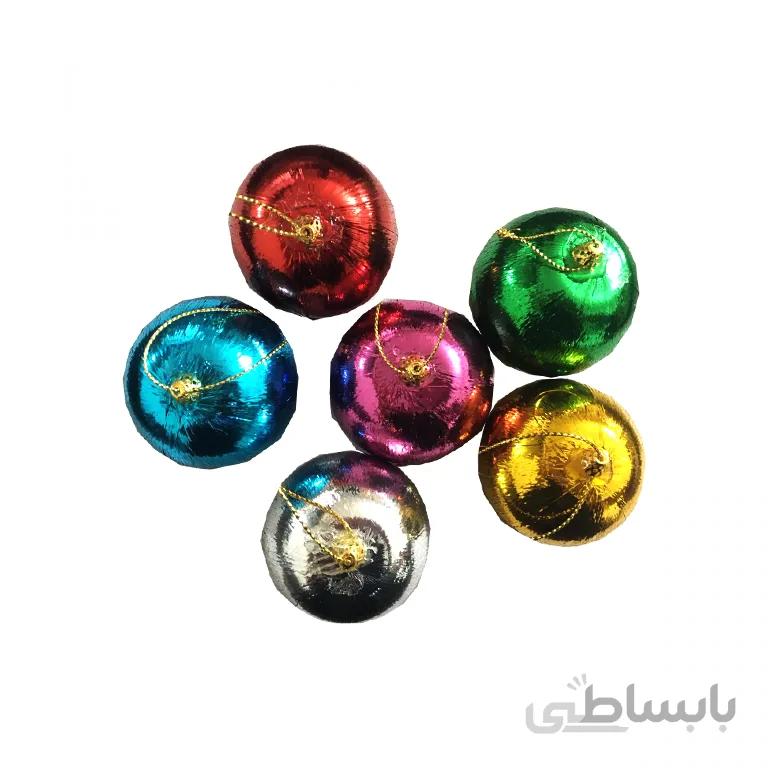 آویز گوی کریسمس بسته 6 عددی مدل STCH194