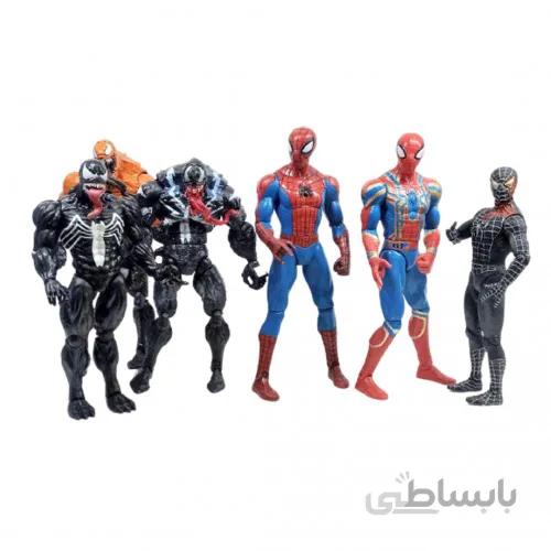 اکشن فیگور شخصیت ونوم و اسپایدرمن بزرگ اورجینال ۶عددی