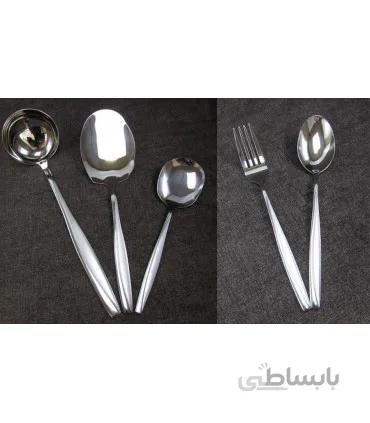 سرویس قاشق و چنگال 139 پارچه یونیک 18/10 طرح ماینز