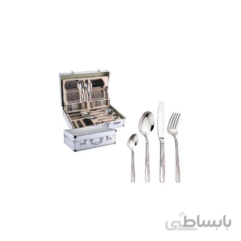 سرویس قاشق و چنگال استیل 138 پارچه دلمونتی مدل DL1330