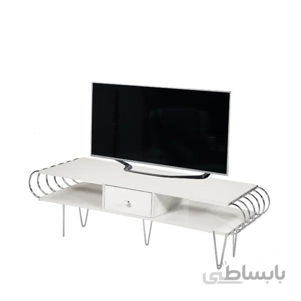 میز تلویزیون ام دی اف سفید مدل میرا