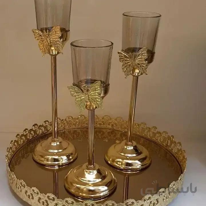 کد 6-136   جا شمعی سه تیکه