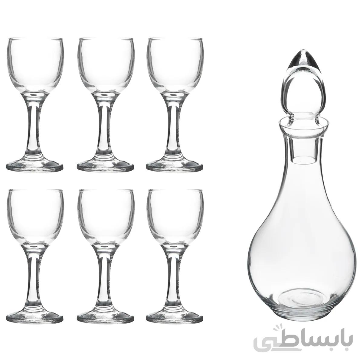 ست ۷ پارچه تنگ و گیلاس پاشاباغچه مدل ۹۵۴۸۵