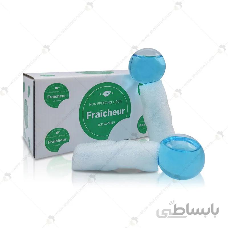 ماساژور دستی فریچر مدل گوی یخی با رنگ آبی Blue Fraicheur Ice Globe