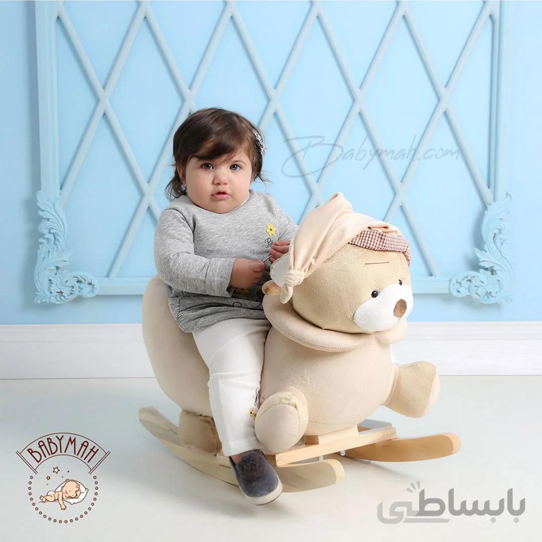راکر کودک خرس تدی رنگ کرم