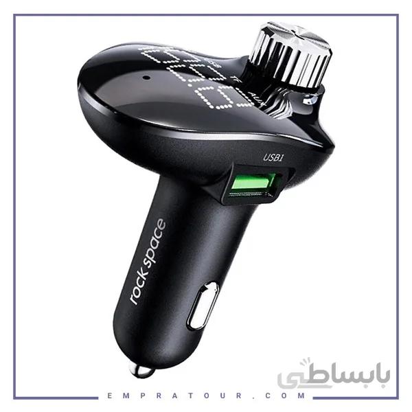 شارژر فندکی و پخش کننده بلوتوث راک Rock Space Car Charger B302 RAU0682