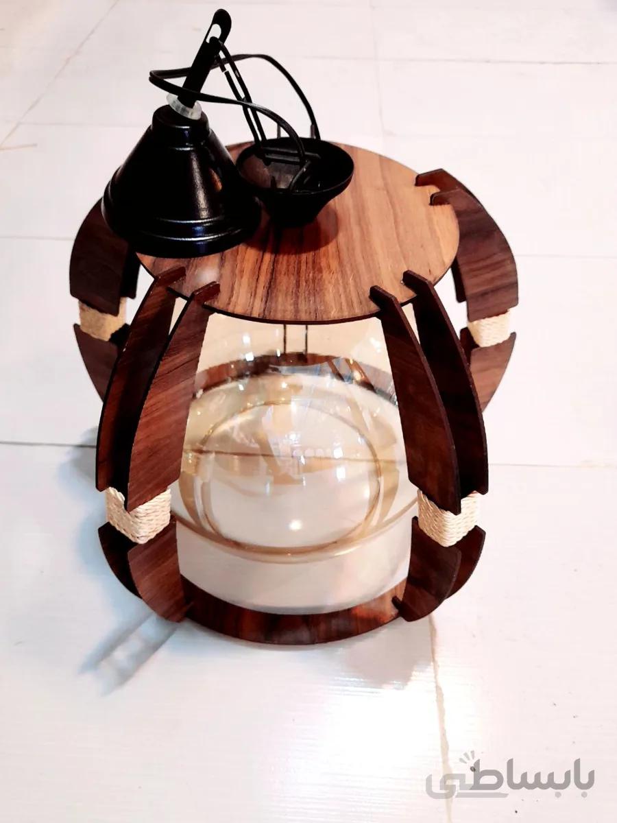 لوستر چوبی مدل 3 ا Wooden chandeliers 3