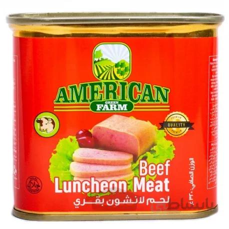 کنسرو با طعم گوشت گاو امریکن گرین فارم 340 گرم American green farm