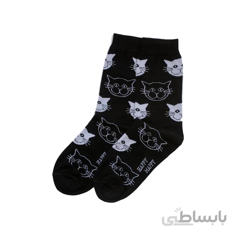 جوراب ساقدار گربه مشکی بوم