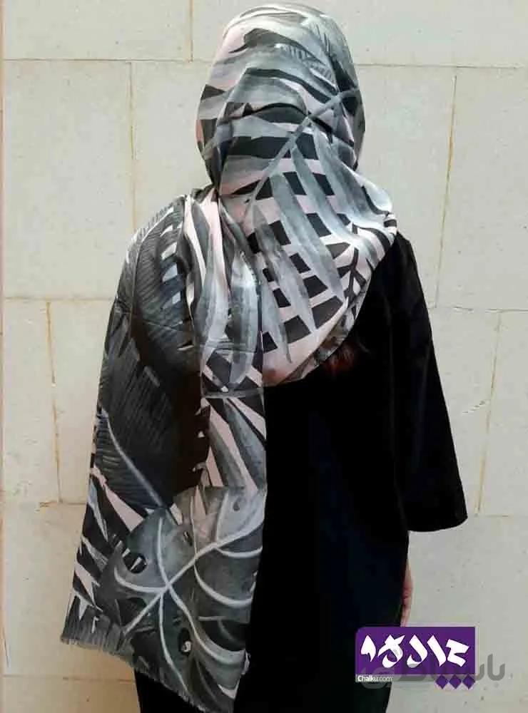 شال نخی مدل برگ