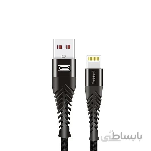 کابل تبدیل USB به لایتنینگ برند ارلدام مدل EC-061C به طول ۱متر