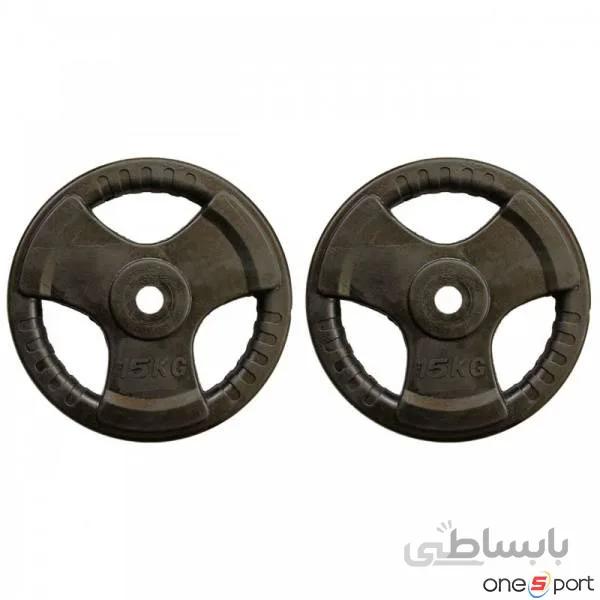 وزنه هالتر خانگی 15 کیلوگرمی بسته دو عددی