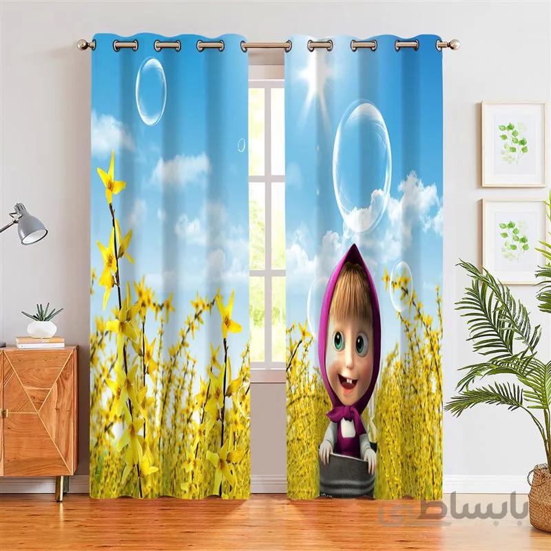 پرده پانچی کد cartooni04 طرح ماشا و میشا
