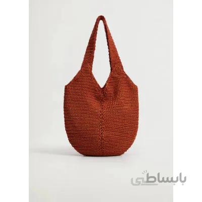 کیف دستی زنانه مانگو مدل قلاب بافی سگک دار