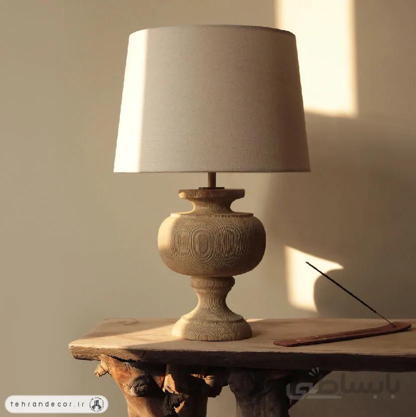 آباژور چوبی رومیزی سنت