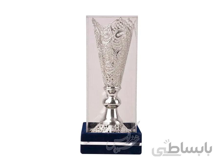 گلدان ملیله کاری سایز ۲۰ با باکس پلکسی