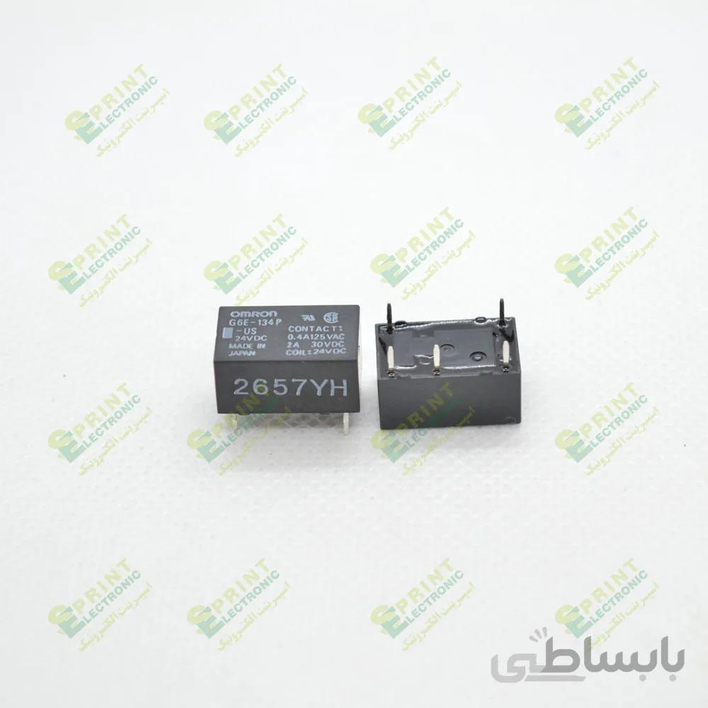 رله 24 ولت مینیاتوری امرون 5 پایه 1 آمپر Omron G6E-134P-US-24VDC