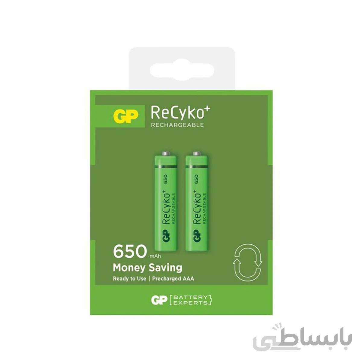 باتری نیم قلمی قابل شارژ مدل ReCyko Plus 650 بسته 2 عددی اورجینال