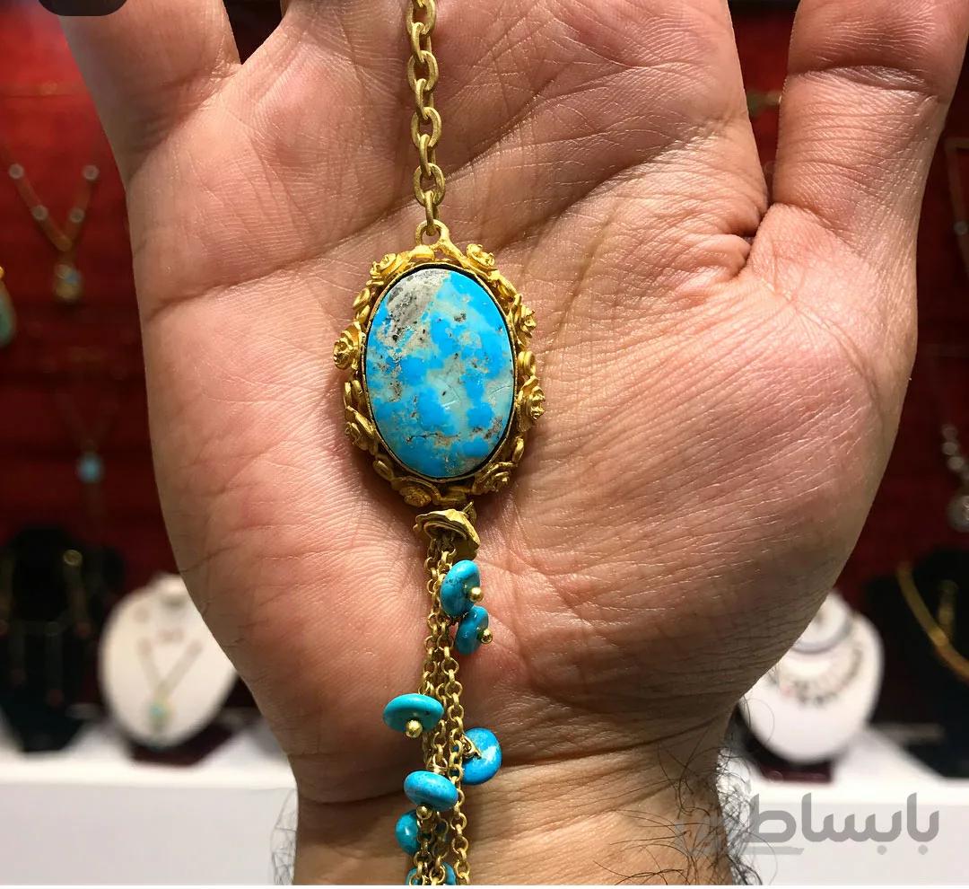 دستبند فیروزه ی نیشابور مدل رزا